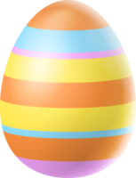 Happy Easter Day colorful egg isolated png