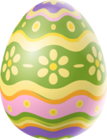 Happy Easter Day colorful egg isolated png