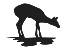 animal - silueta de ciervo png