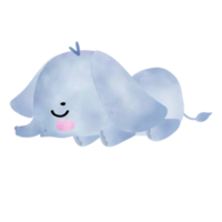 schattig baby olifant pastel blauw gebaren Vrolijk, dansen, springen, drijvend png