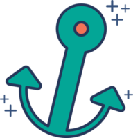 Anchor icon illustration glyph style design with color and plus sign. png