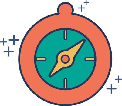 kompass ikon illustration glyf stil design med Färg och plus tecken. png