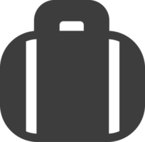 icône d'ombre noire de bagages de voyage, jeu d'icônes de voyage. png
