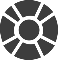 ícone de sombra preta de anel de borracha, conjunto de ícones de viagem. png
