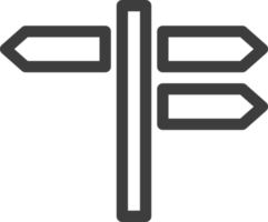 icône de fine ligne de signalisation routière, jeu d'icônes de voyage. png