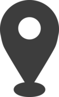 Check-in-Standort schwarzes Schattensymbol, Reise-Icon-Set. png