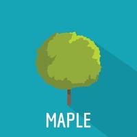 Maple tree icon, flat style vector