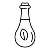 Flask liquid oil icon, outline style vector