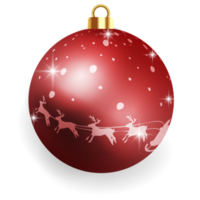 boule de noël rouge métallique. png