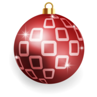 metallico rosso Natale sfera. png