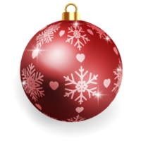 metallico rosso Natale sfera. png