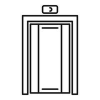 Office elevator icon, outline style vector