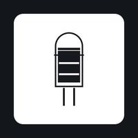 Trash bin for street icon, simple style vector