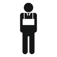 Unemployed manager icon, simple style vector