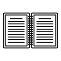Summary editor icon, outline style vector
