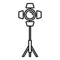 Spotlight icon, outline style vector