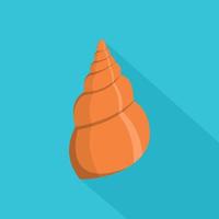 Wild shell icon, flat style vector