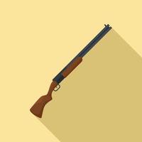 Hunter shotgun icon, flat style vector