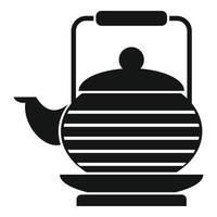 icono de la tetera de la ceremonia del té, estilo simple vector