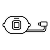 Phone camera repair piece icon, outline style vector