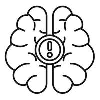 Brain idea icon, outline style vector