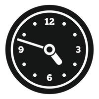 Office wall clock icon, simple style vector
