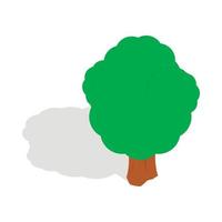 Tree icon, isometric 3d style vector