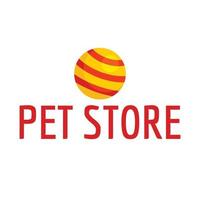 logotipo de la tienda de juguetes para mascotas, estilo plano vector