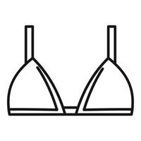 Textile bra icon, outline style vector