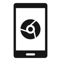 Smartphone web surf icon, simple style vector