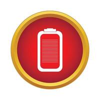 Battery icon, simple style vector