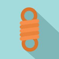 Double spring coil icon, flat style vector