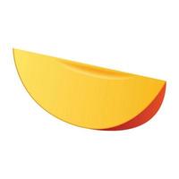 Slice of mango icon, realistic style vector