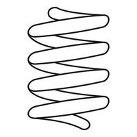 Car spring coil icon, outline style vector