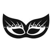 Italian festive mask icon, simple style vector