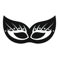 Italian festive mask icon, simple style vector