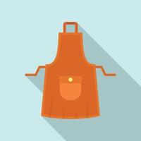 Housewife apron icon, flat style vector