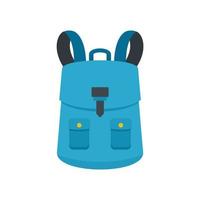 icono de mochila, estilo plano vector