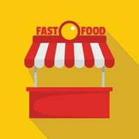 Fast food icon, flat style. vector