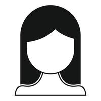 Woman hair stylist icon, simple style vector