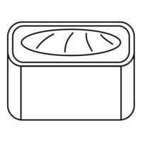 Maguro sushi roll icon, outline style vector