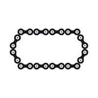Bicycle chain icon, simple style vector