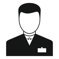 Man pharmacist icon, simple style vector