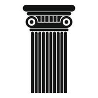 Architectural column icon, simple style. vector