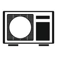 icono del radiador del acondicionador exterior, estilo simple vector