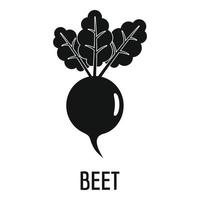 Beet icon, simple style. vector