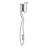 Toothbrush icon, outline style vector