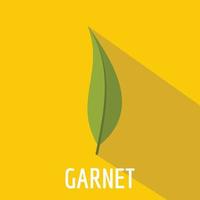 Garnet leaf icon, flat style vector