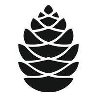 Fall pine cone icon, simple style vector