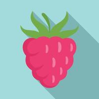 Sweet raspberry icon, flat style vector